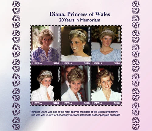 Liberia 2017 Princess Diana M/S MNH