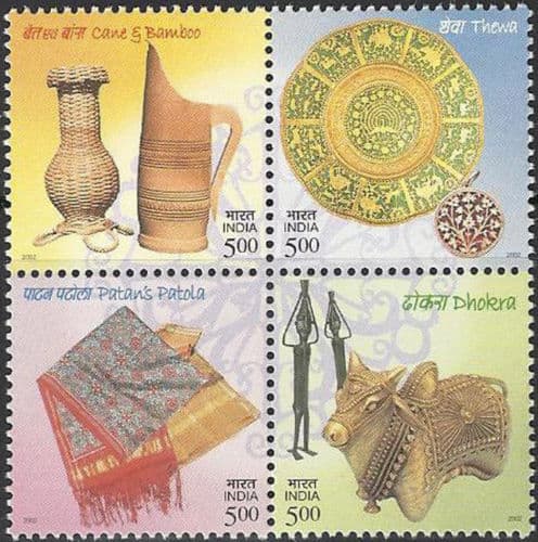 India 2002 Handicrafts Setenant MNH