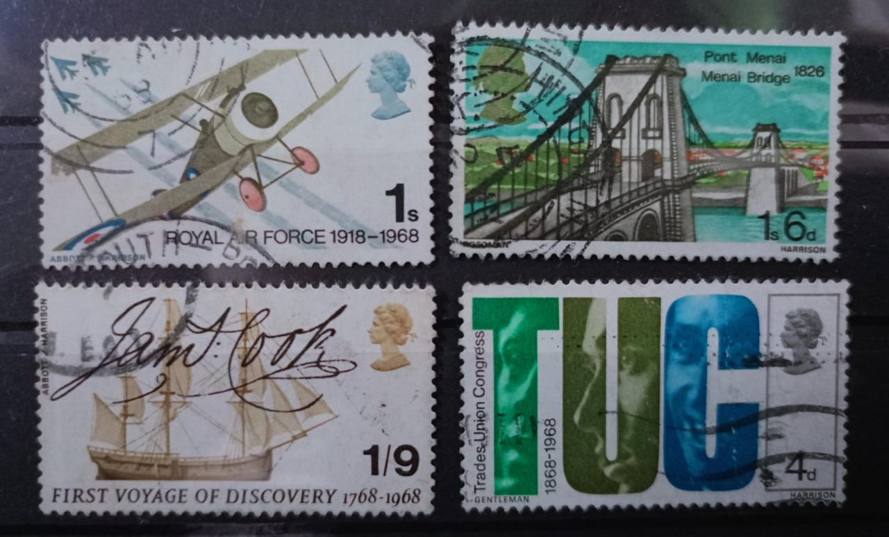 Great Britain 90's Stamps 4V Used Set