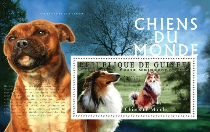 Guinee 2009 Dogs of the World M/S MNH