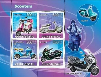 Guinea Bissau 2008 Scooters M/S MNH