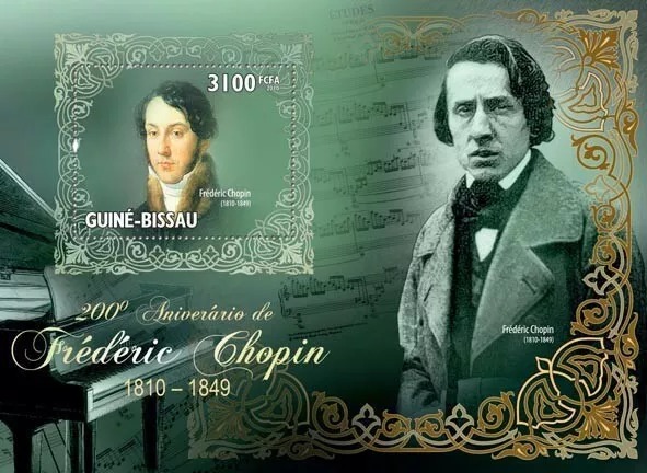 Guinea Bissau 2010 Frederick Chopin M/S MNH