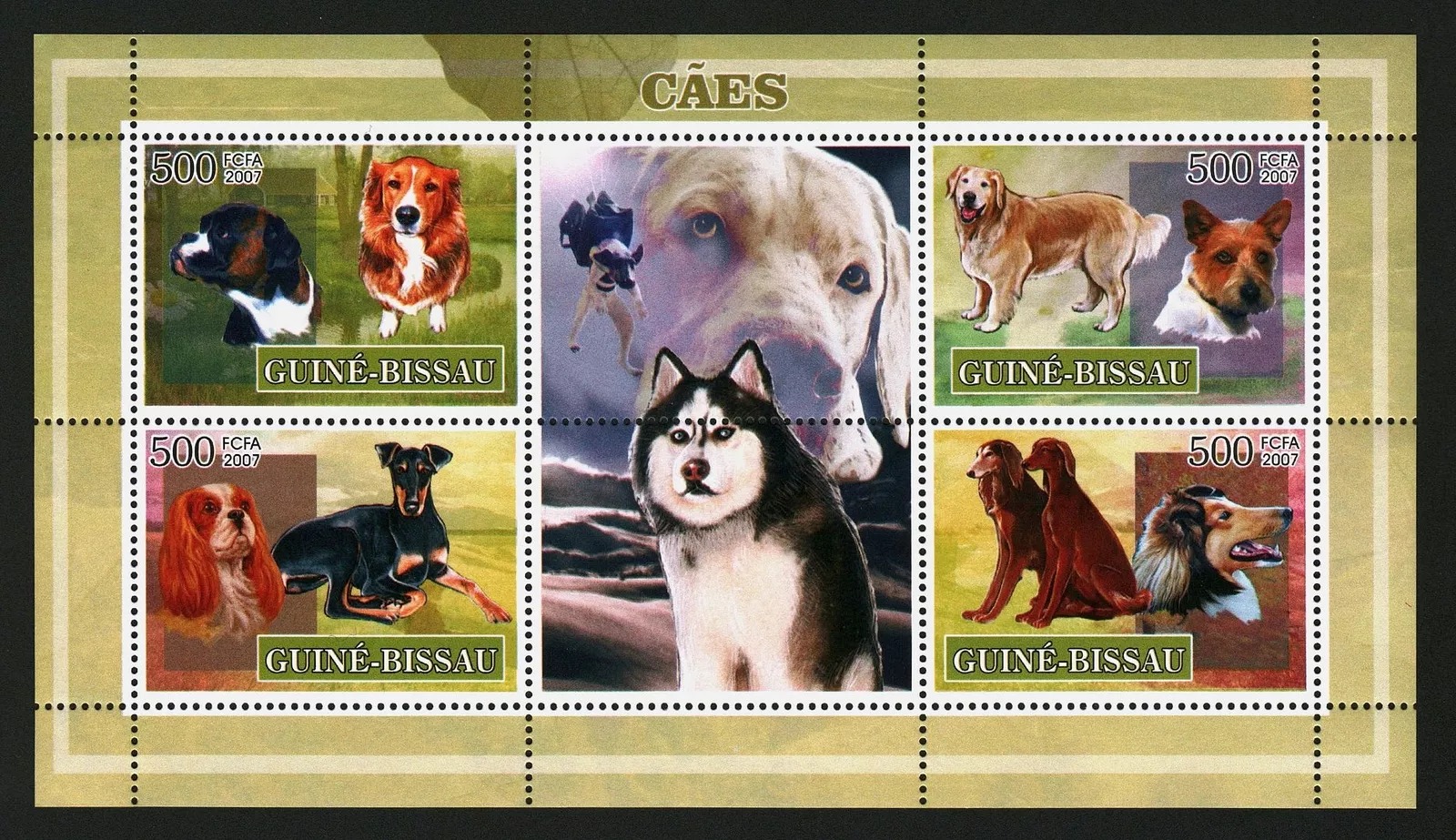 Guinea Bissau 2007 Dogs M/S MNH