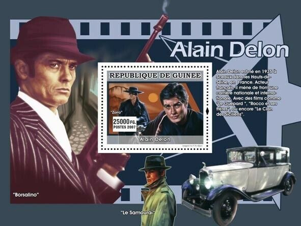 Guinee 2007 French Stars Males Alain Delon M/S MNH