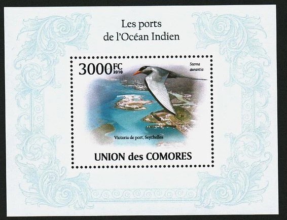 Comoros 2010 Indian Ocean Ports Birds M/S MNH