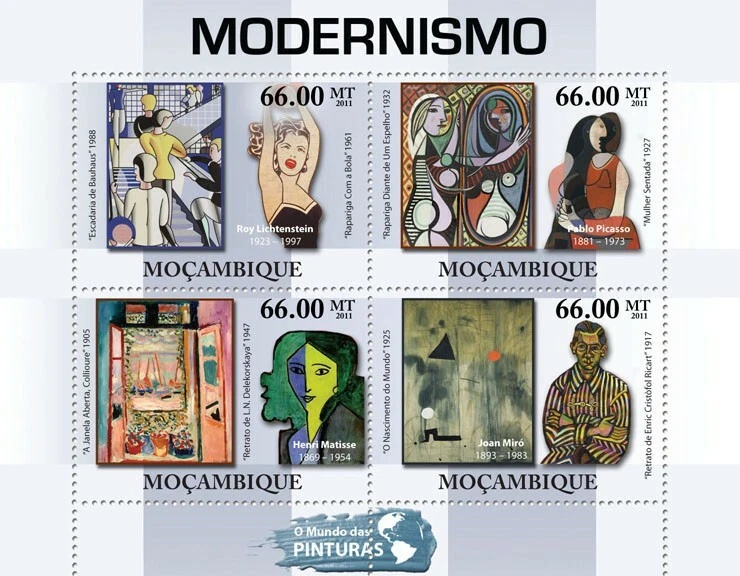 Mozambique 2011 Modernism Joan Miro M/S MNH