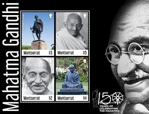 Montserrat 2019 150th Anniv of Mahatma Gandhi Famous People Historical Figures Stamps M/S MNH