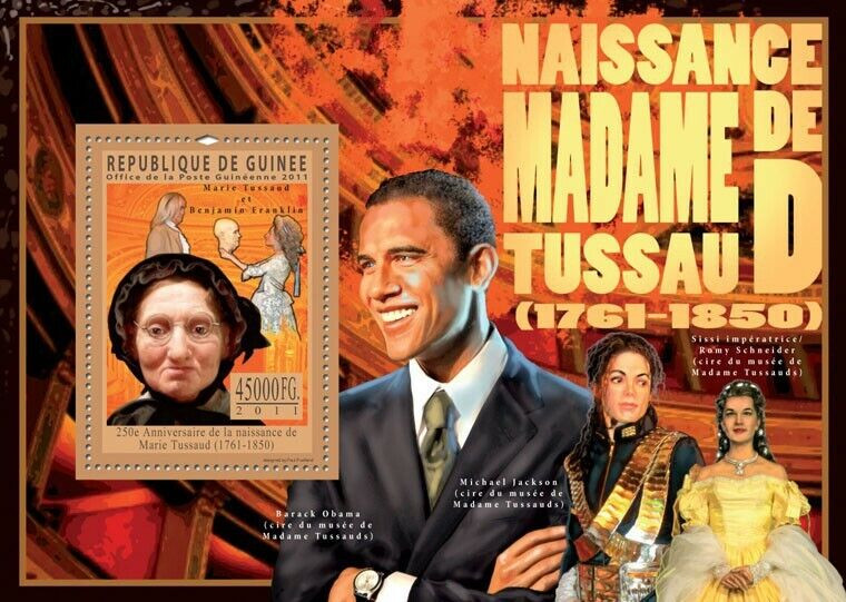 Guinee 2011 Birth of Marie Tussaud M/S MNH