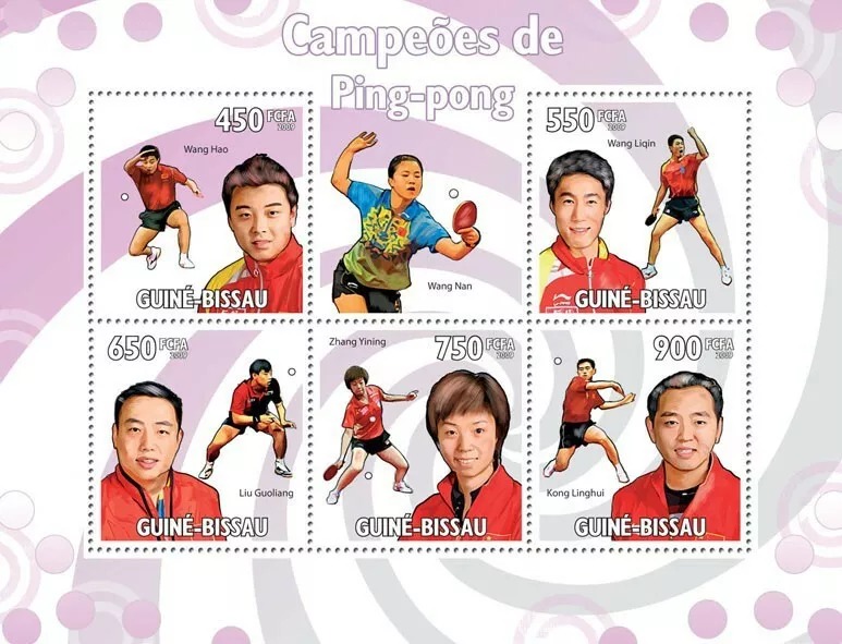 Guinea Bissau 2009 Table Tennis Champions Ping Pong M/S MNH
