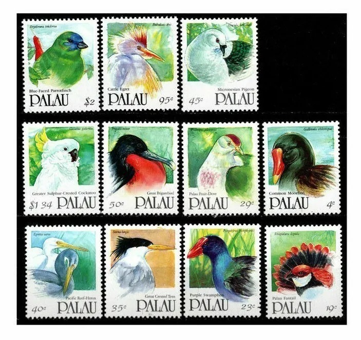 Palau 1991 Birds 11v set MNH