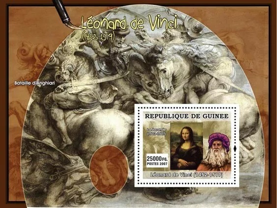 Guinee 2007 Italian painters Leonardo Da Vinci M/S MNH