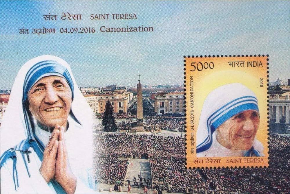 India 2016 Saint Teresa Canonization Miniature Sheet MNH