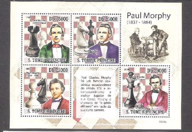 Sao Tome 2009 Schach Chess P. Morphy M/S MNH