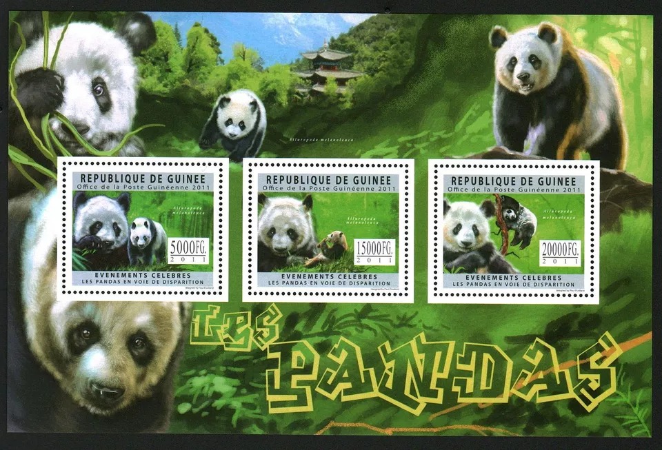 Guinee 2011 Pandas M/S MNH