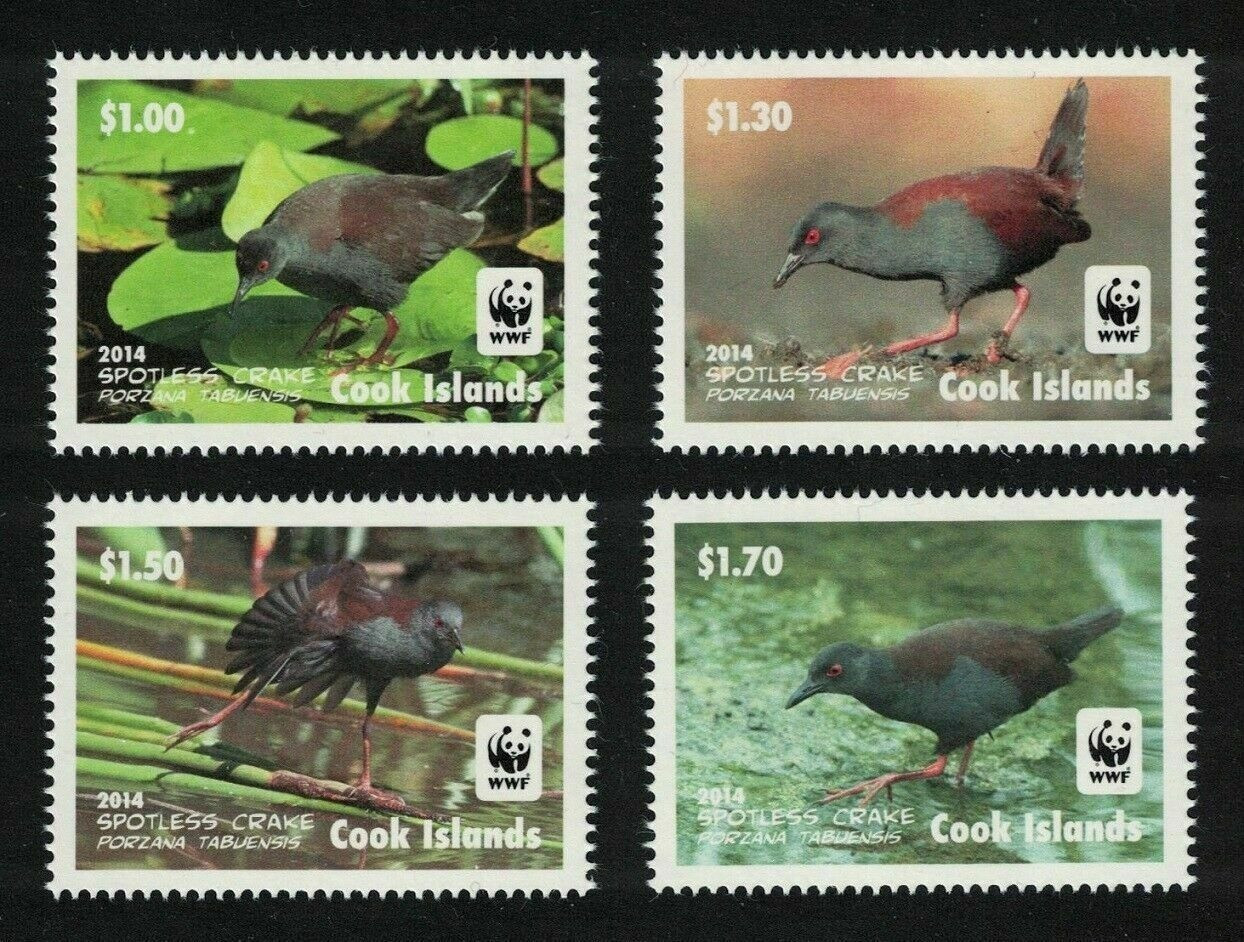 Cook Island 2014 WWF Birds 4v Set MNH