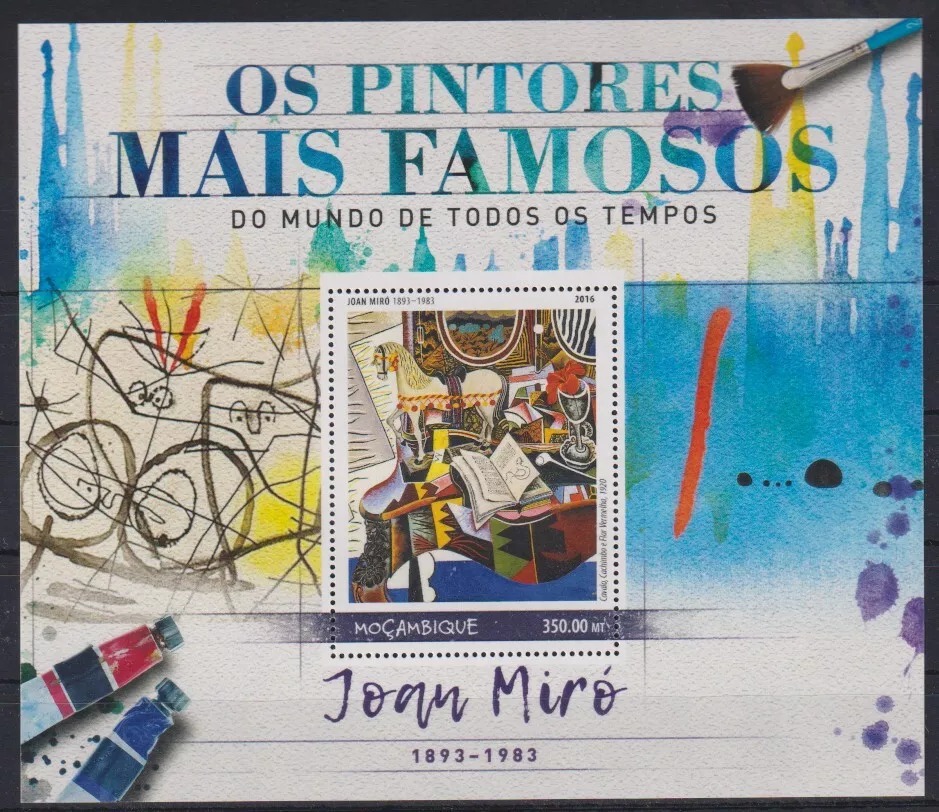 Mozambique 2016 Joan Miro Paintings M/S MNH