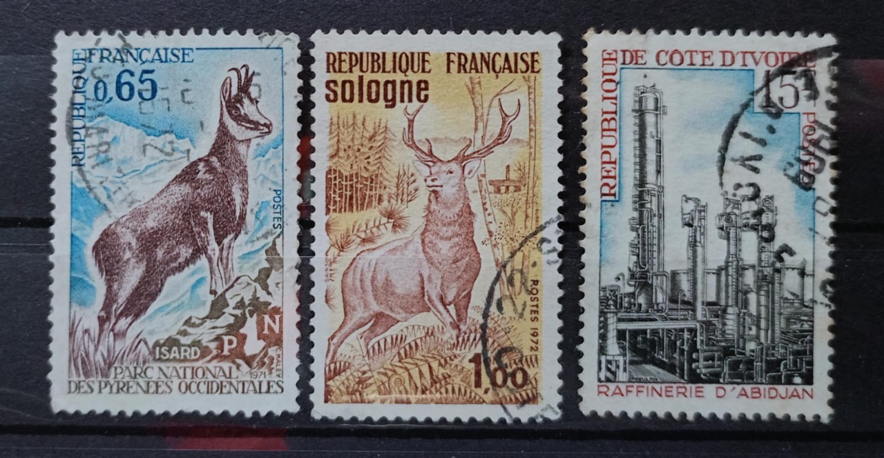 France 90's Stamps 3V Used Set