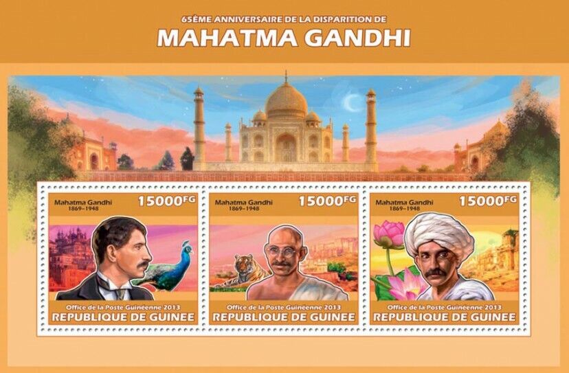 Guinee 2013 Mahatma Gandhi M/S MNH