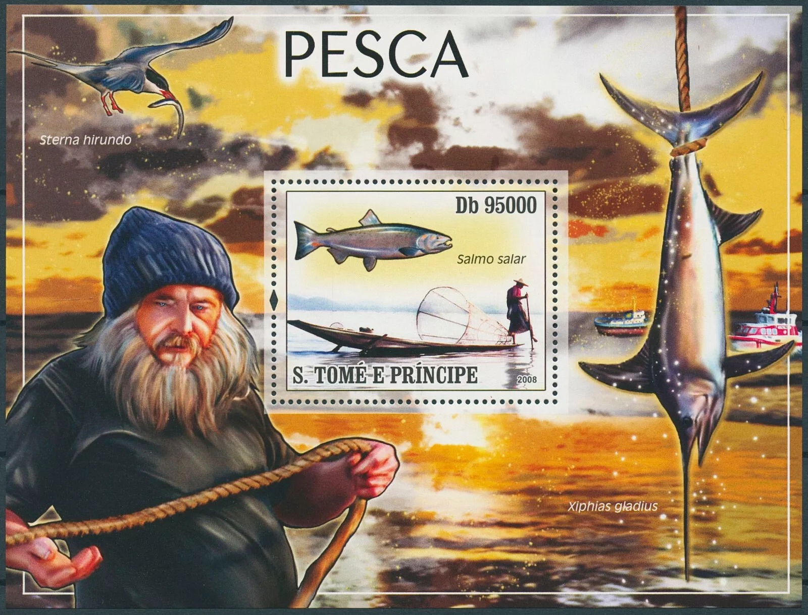 Sao Tome 2008 Fish M/S MNH