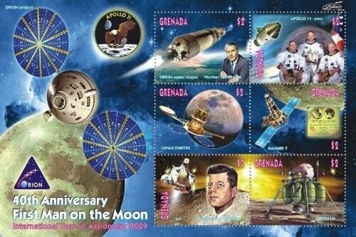Grenada First Man On The Moon Space apollo 11