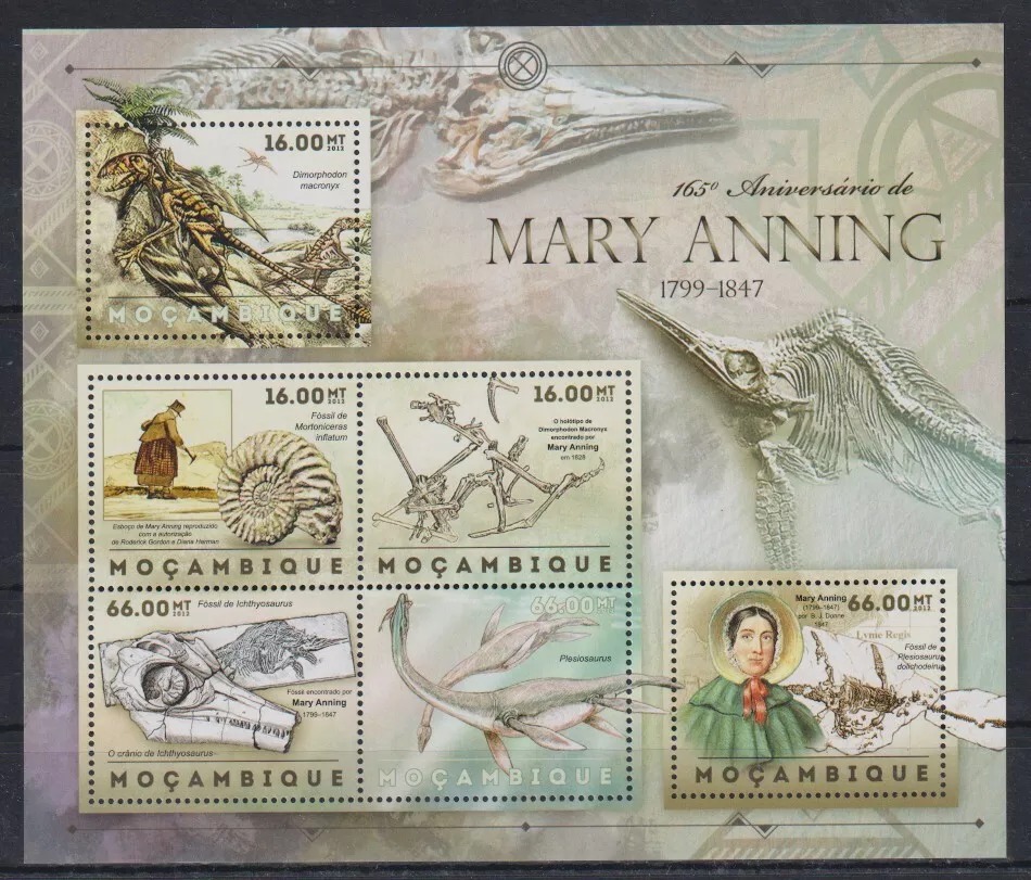 Mozambique 2012 Mary Anning M/S MNH