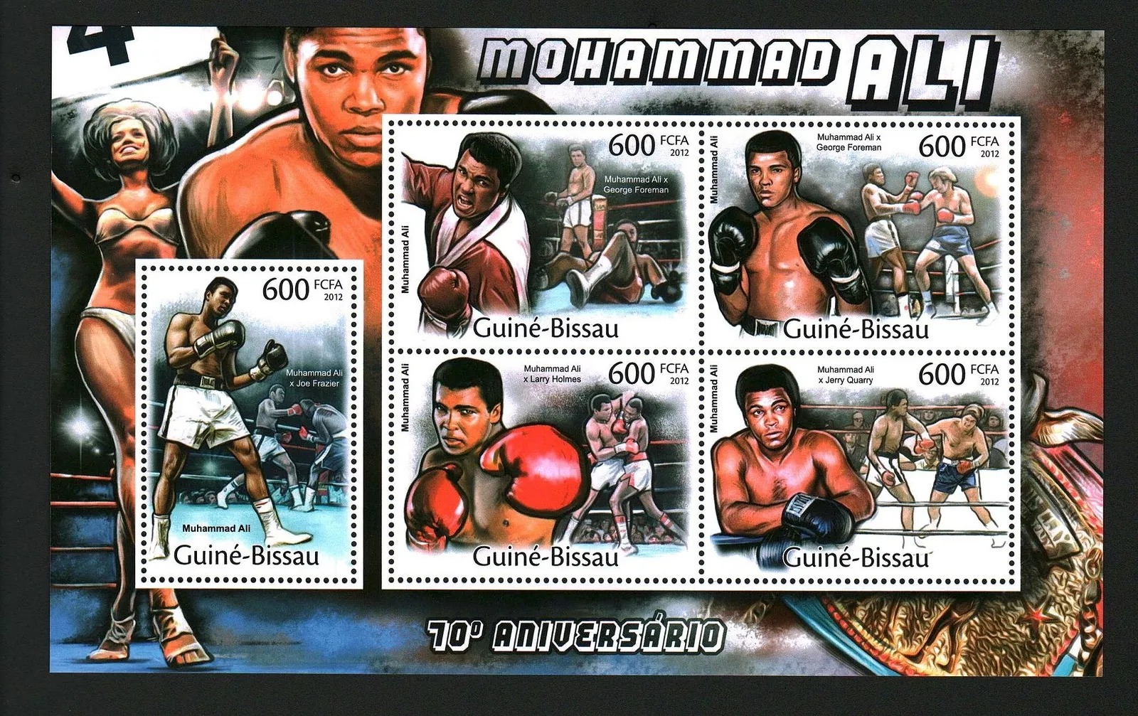 Guinea Bissau 2012 Mohammad Ali M/S MNH