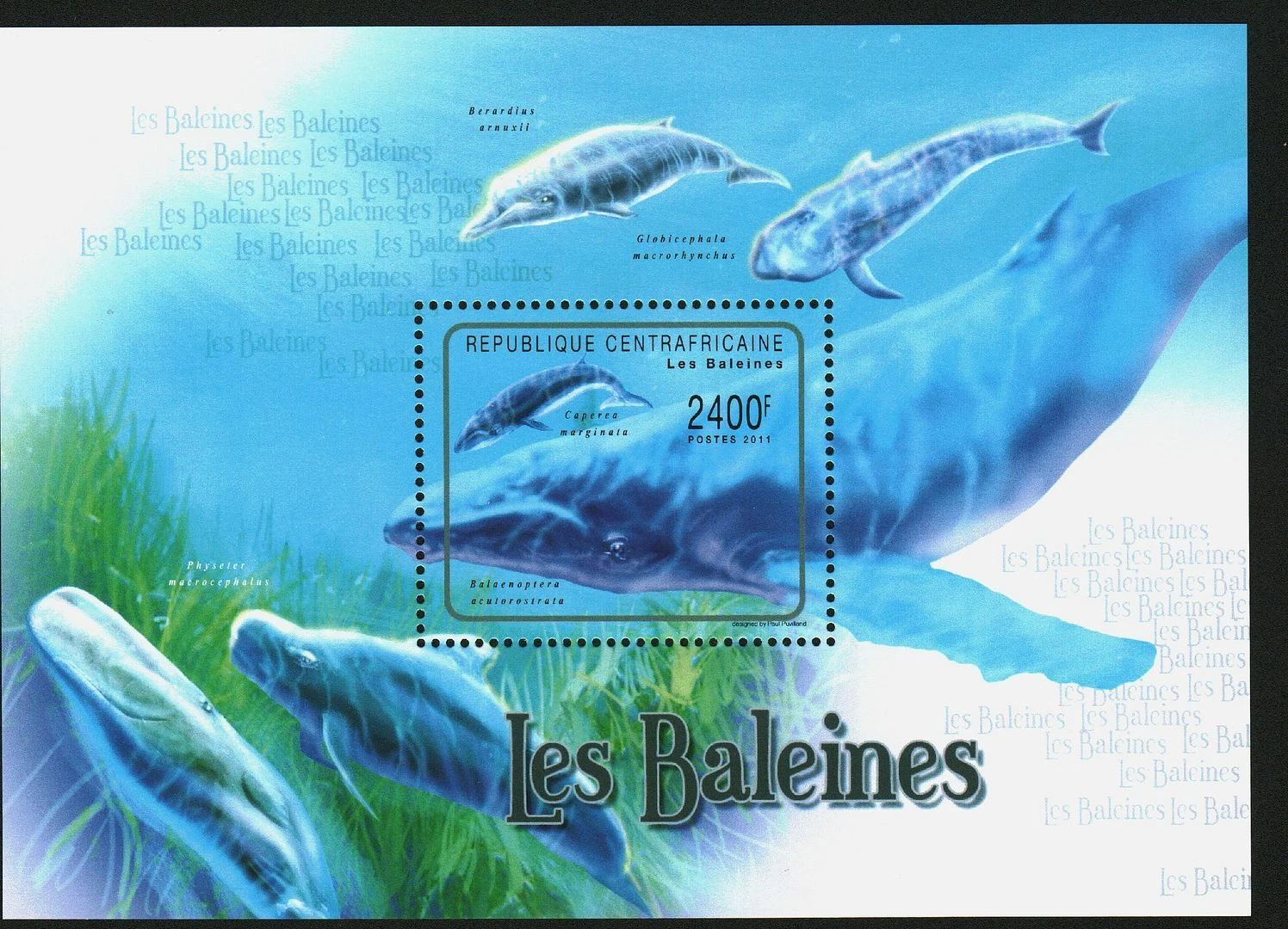 Central Africa 2011 Whales Marine Life M/S MNH