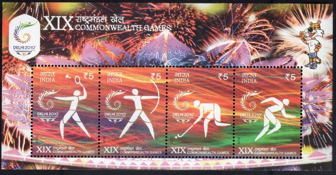 India 2010 Commowealth Games Miniature Sheet MNH