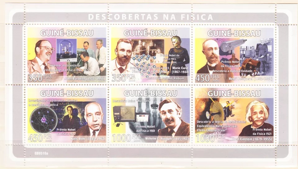Guinea Bissau 2008 Famous Nobel Prizes Winners M/S MNH