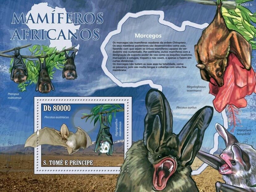 Sao Tome 2010 Bats M/S MNH