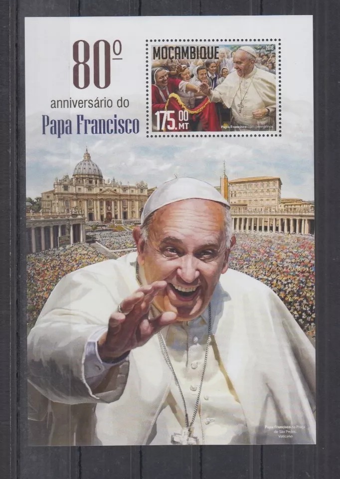Mozambique 2016 Mercy Pope Francis Pope Benedict M/S MNH