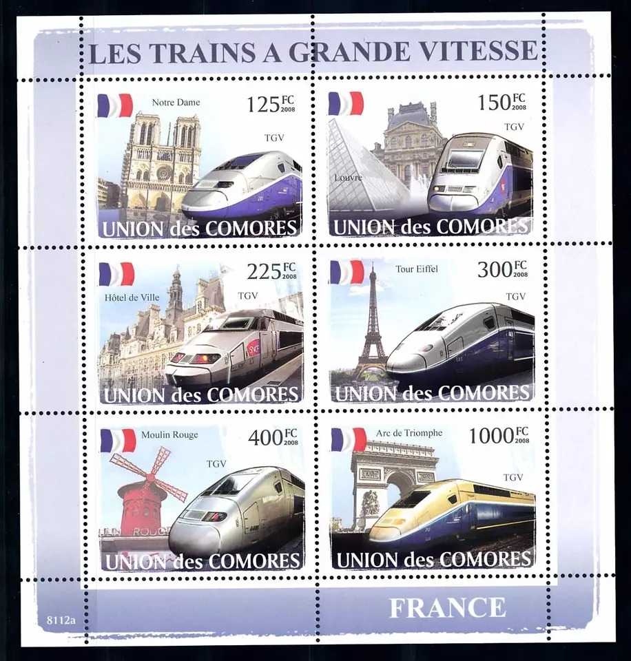 Comores 2009 Railway Train Eisenbahn Chemin M/S MNH