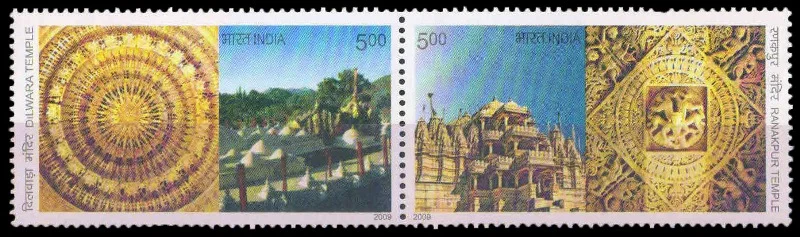India 2009 Heritage Jain Temple Setenant MNH
