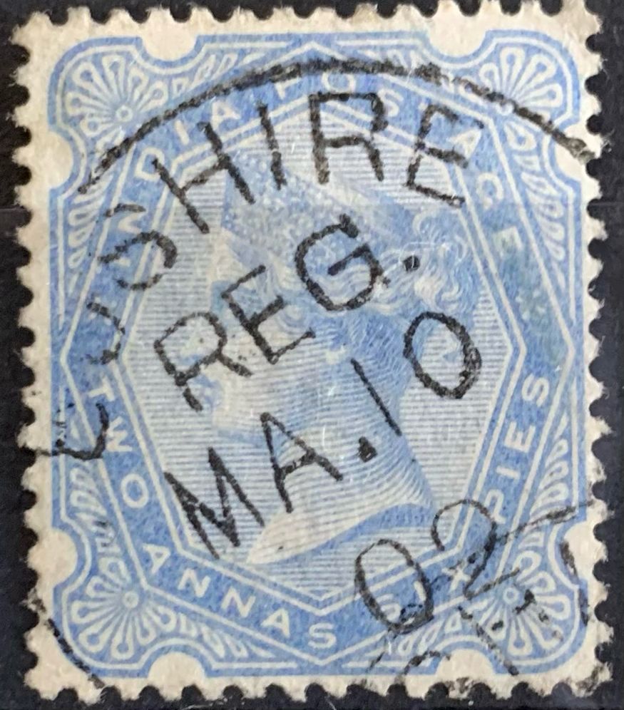 India 1900 QV 2a Used Abroad in BUSHIRE Fine Cancelled