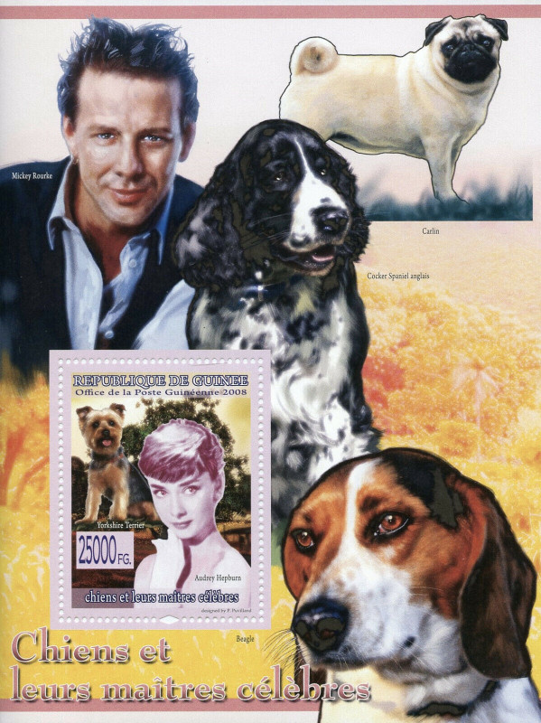 Guinee 2008 Dogs Audrey Hepburn Yorkshire Terrier M/S MNH
