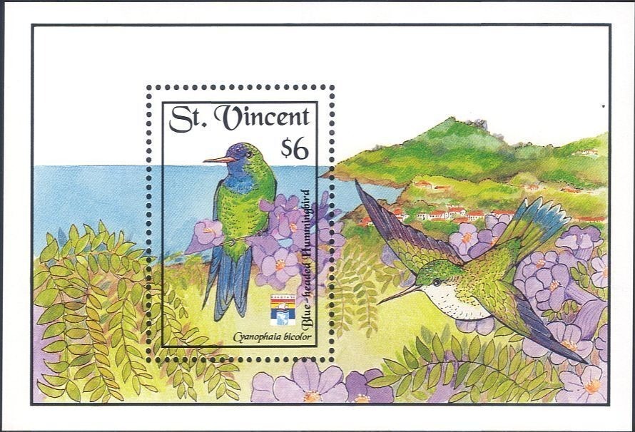St Vincent 1992 Birds M/S MNH