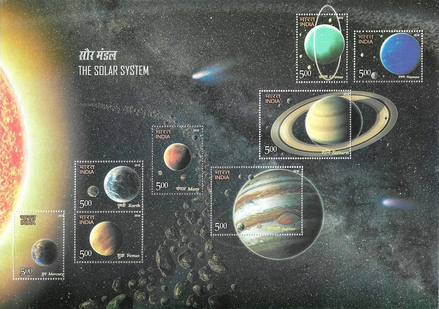 India 2018 The Solar System Miniature Sheet MNH
