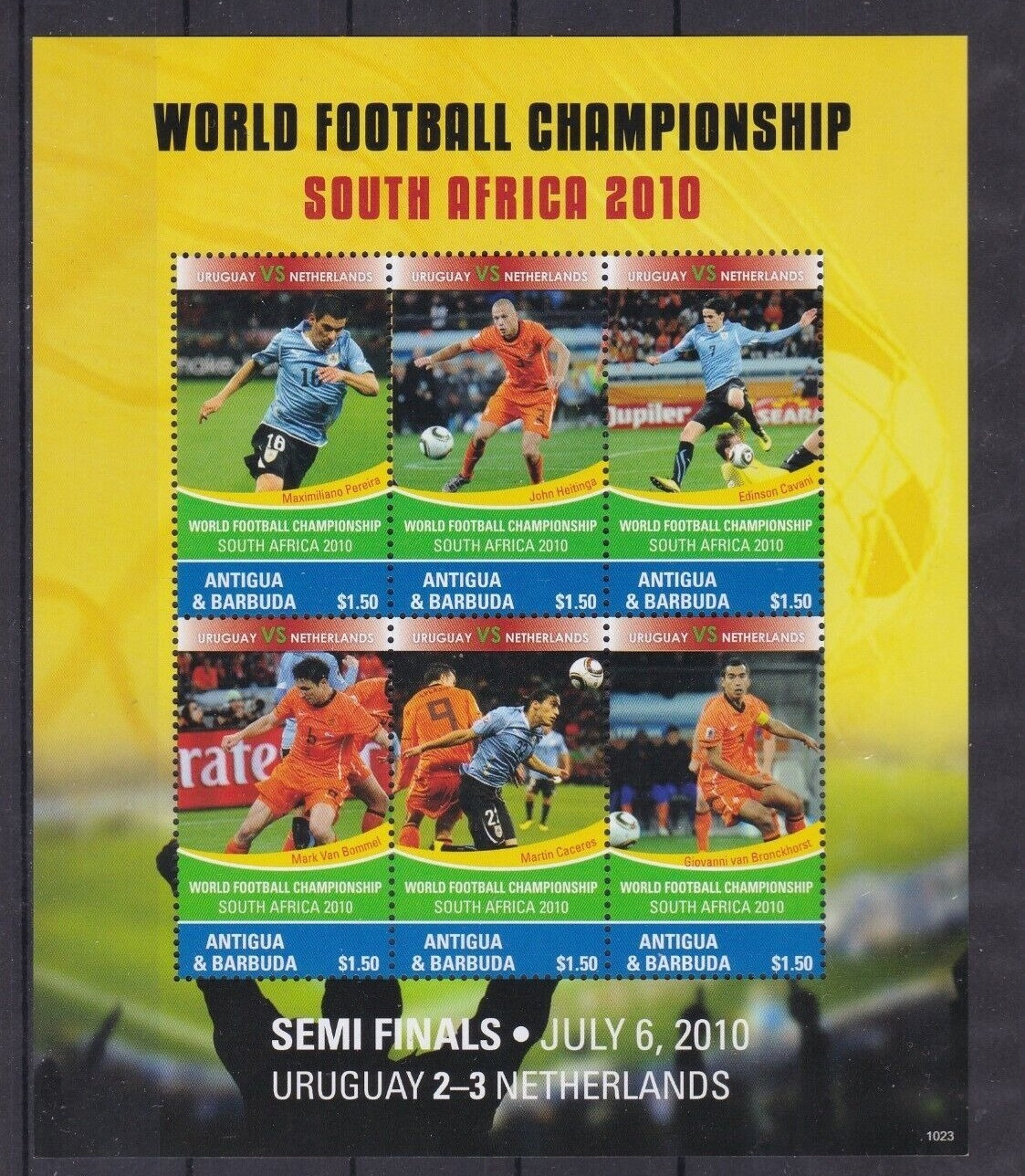Antigua & Barbuda World Football Championship South Africa 2010 M/S MNH