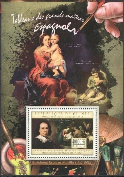 Guinee 2012 Spanish Great Masters Murillo M/S MNH