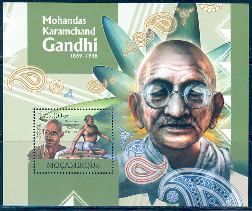 Mozambique 2012 Mahatama Gandhi M/S MNH