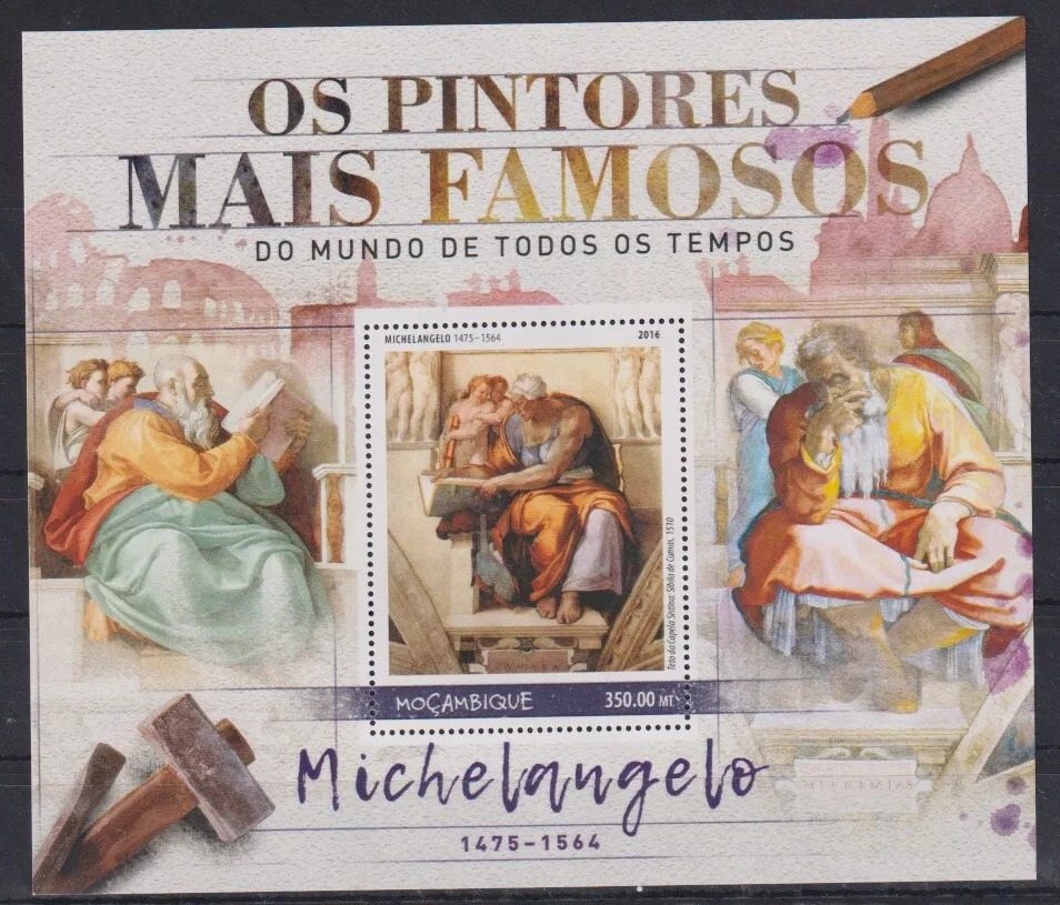 Mozambique 2012 Michelangelo Art Paintings M/S MNH