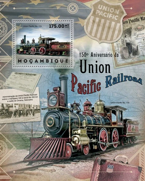Mozambique 2012 Train M/S MNH