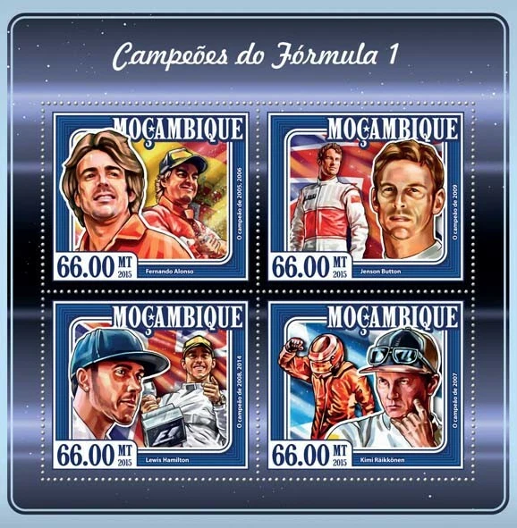Mozambique 2015 Formula Formula 1 A M/S MNH