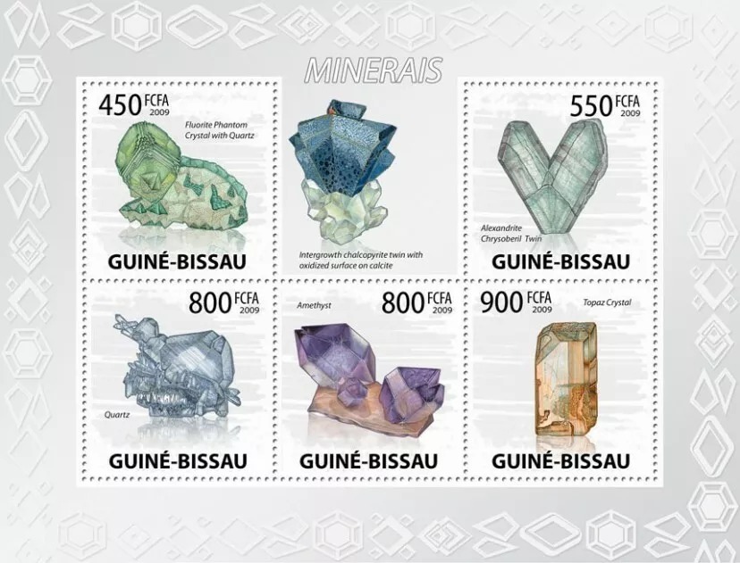 Guinea Bissau 2009 Minerals M/S MNH