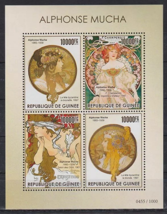 Guinee 2015 Art Alphonse Mucha M/S MNH