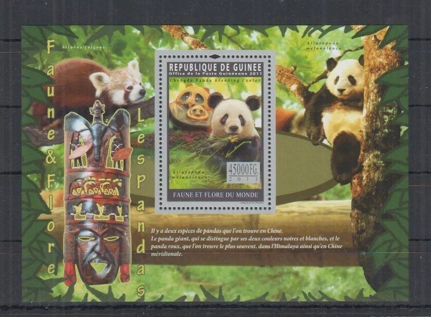 Guinee 2011 Pandas M/S MNH