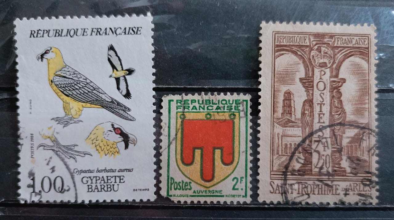 France 90's Stamps 3V Used Set