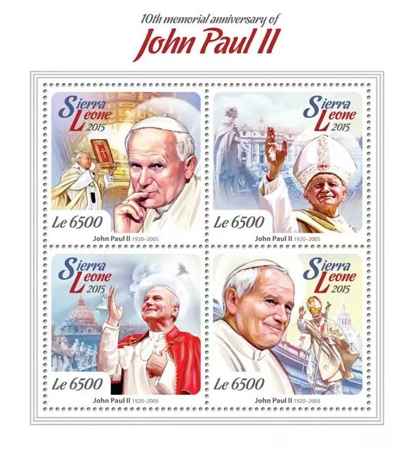 Sierra Leone 2015 John Paul II M/S MNH