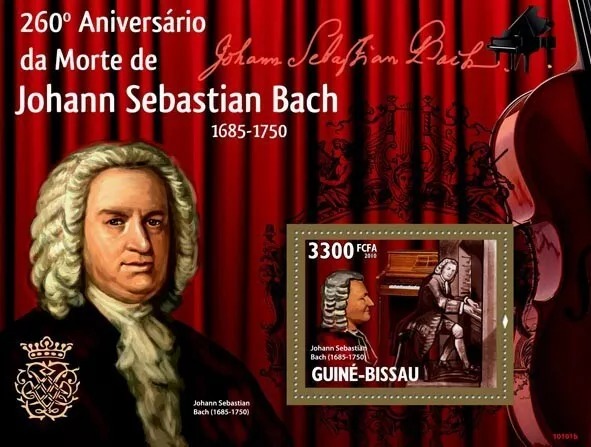 Guinea Bissau 2010 Johann Sebastian Bach M/S MNH