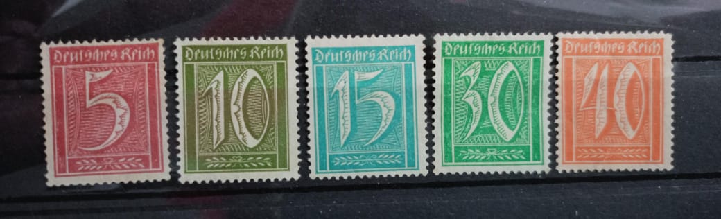 Germany 1923 Stamps 5V Mint Set